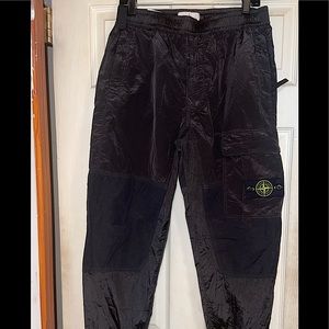 Stylish Stone  Island track Tapered Ankle black joggers, very  lightly worn.